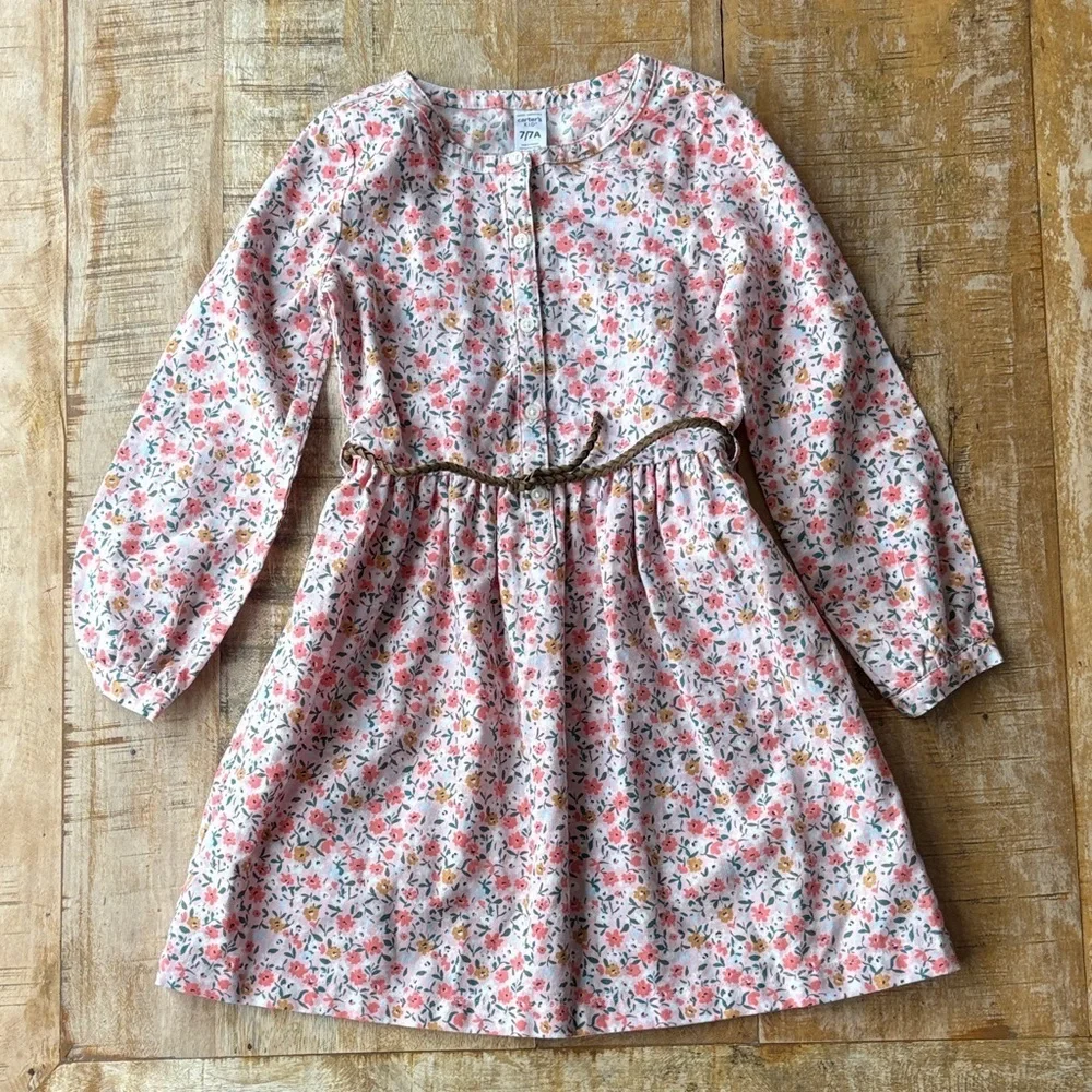 NWOT Carter’s Pink Floral Dress size 7